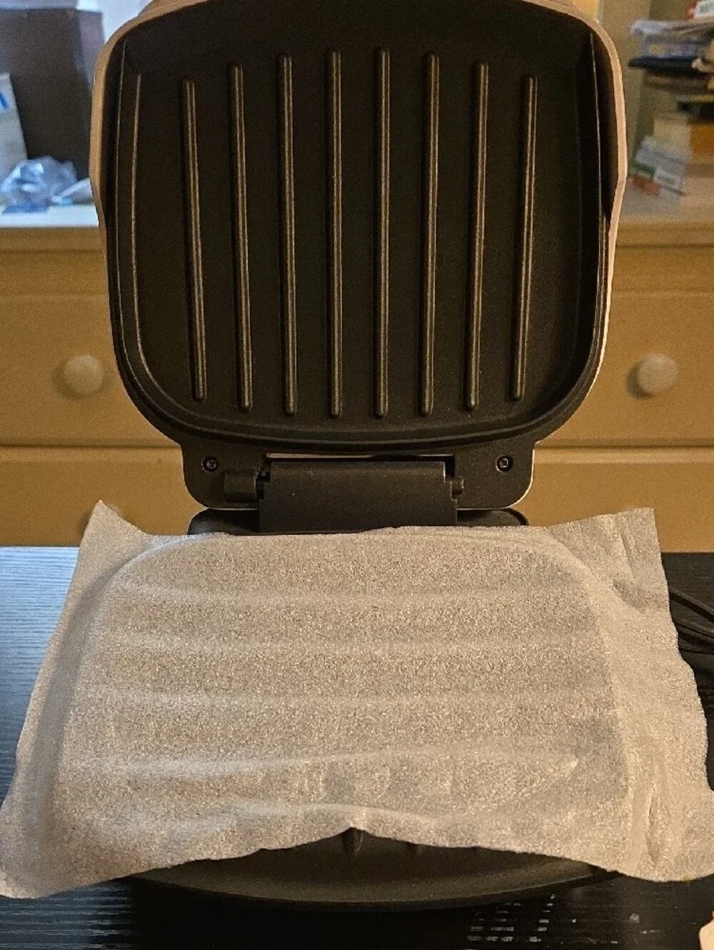 White Electric Grill - Compact Countertop Grill